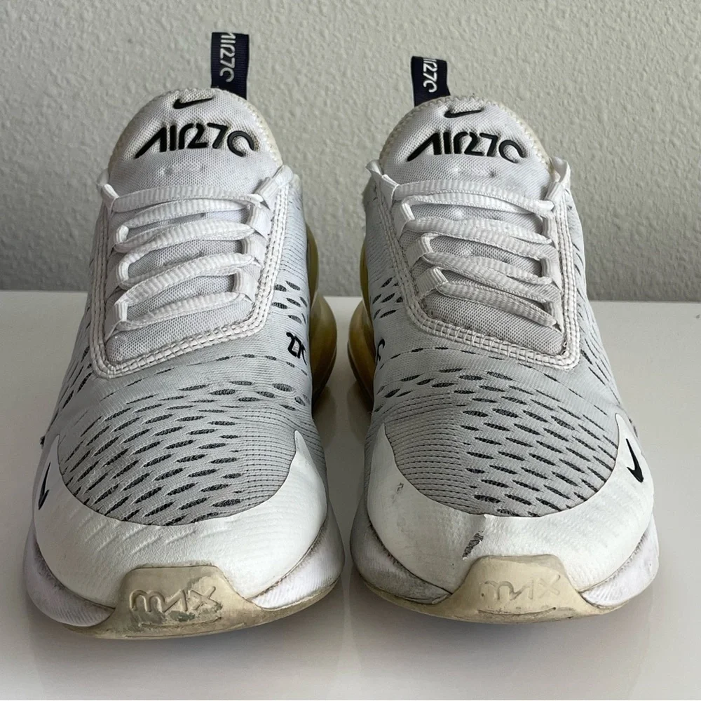 Nike Air Max 270 White and Gray Sneakers